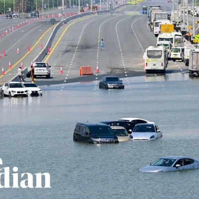 Dubai streets still flooded as authorities scramble to clean up